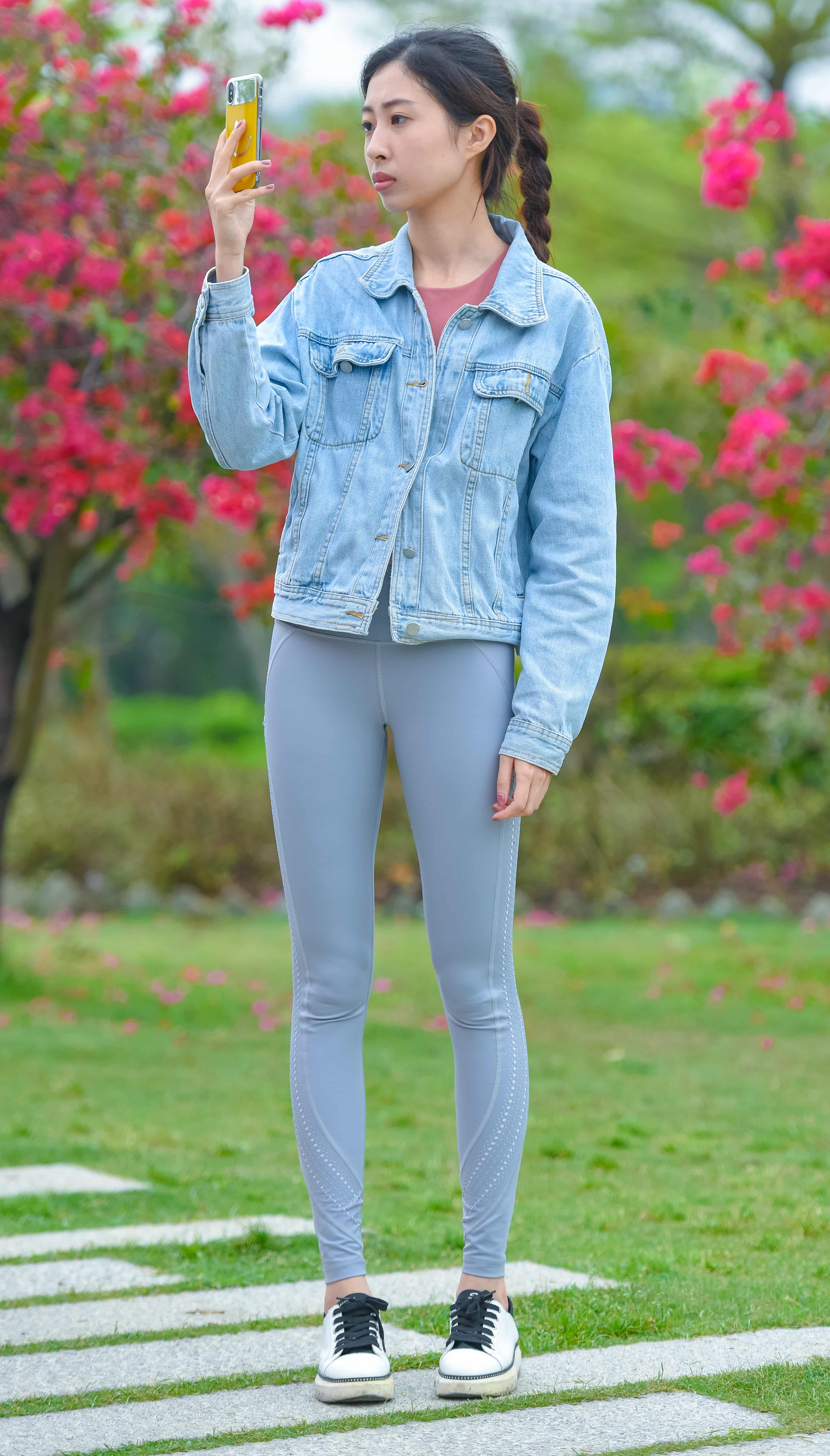 stockings hugged around calves